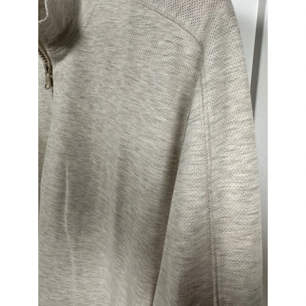 Banana Republic Core Temp Mens XL Quarter Zip Pullover Beige Heather 654536-00